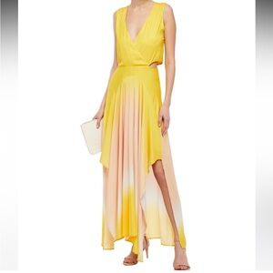 Maje Resia Tie-Dye Dress Yellow Size 1